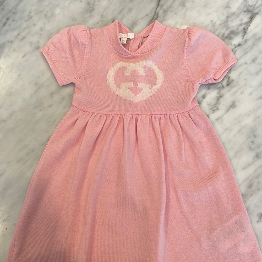 Pink Gucci dress size 9/12 m